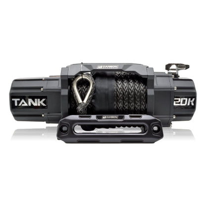 Carbon Tank 20000lb 24V winch with braided rope and steel hook by Carbon Offroad USA on Tampa Home & Garden Store
