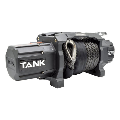 Carbon Tank 20000lb Winch 24V by Carbon Offroad USA; gray housing, braided rope on Tampa Home & Garden Store