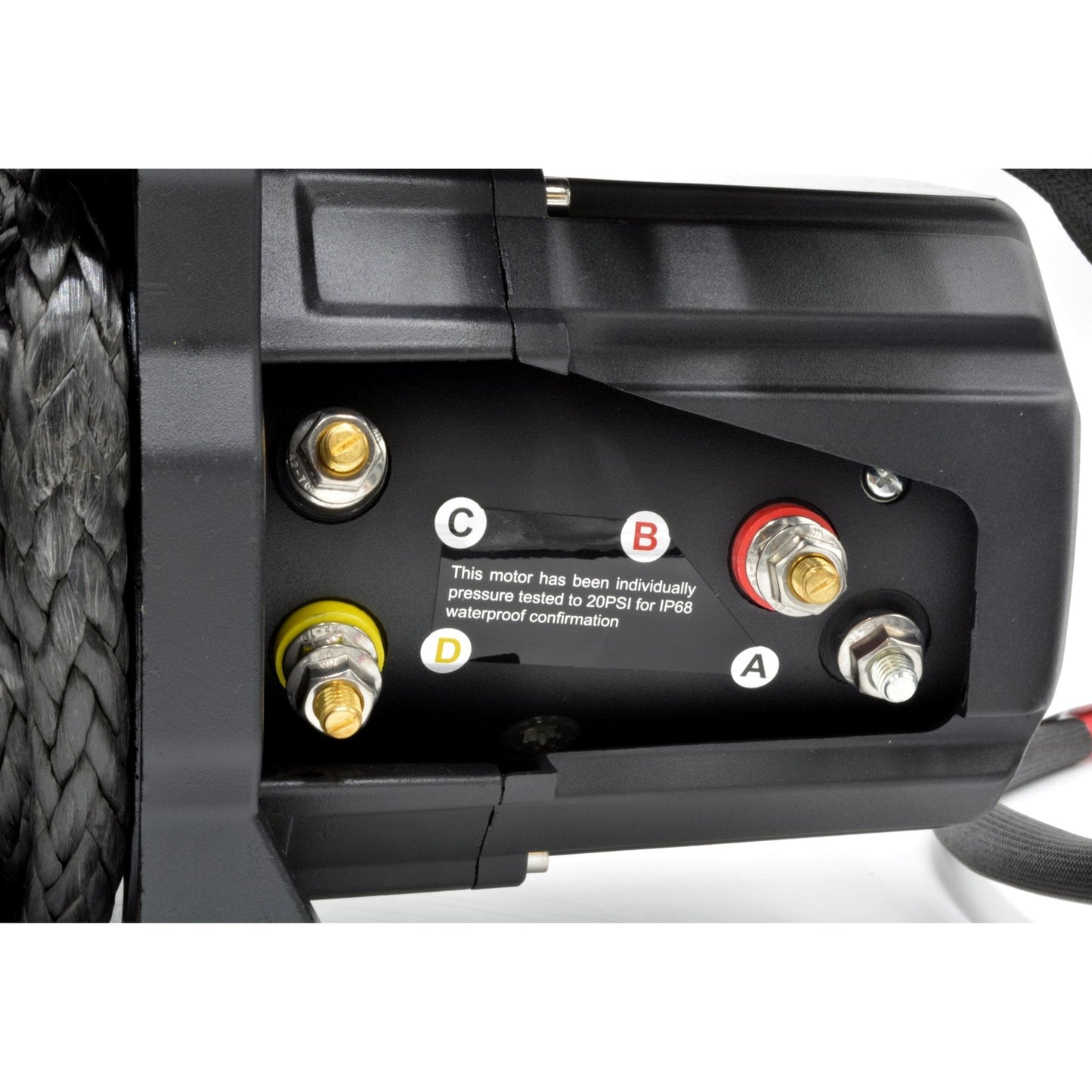 Carbon Offroad USA Carbon TANK winch housing with braided synthetic rope and mounting bolts on Tampa Home & Garden Store