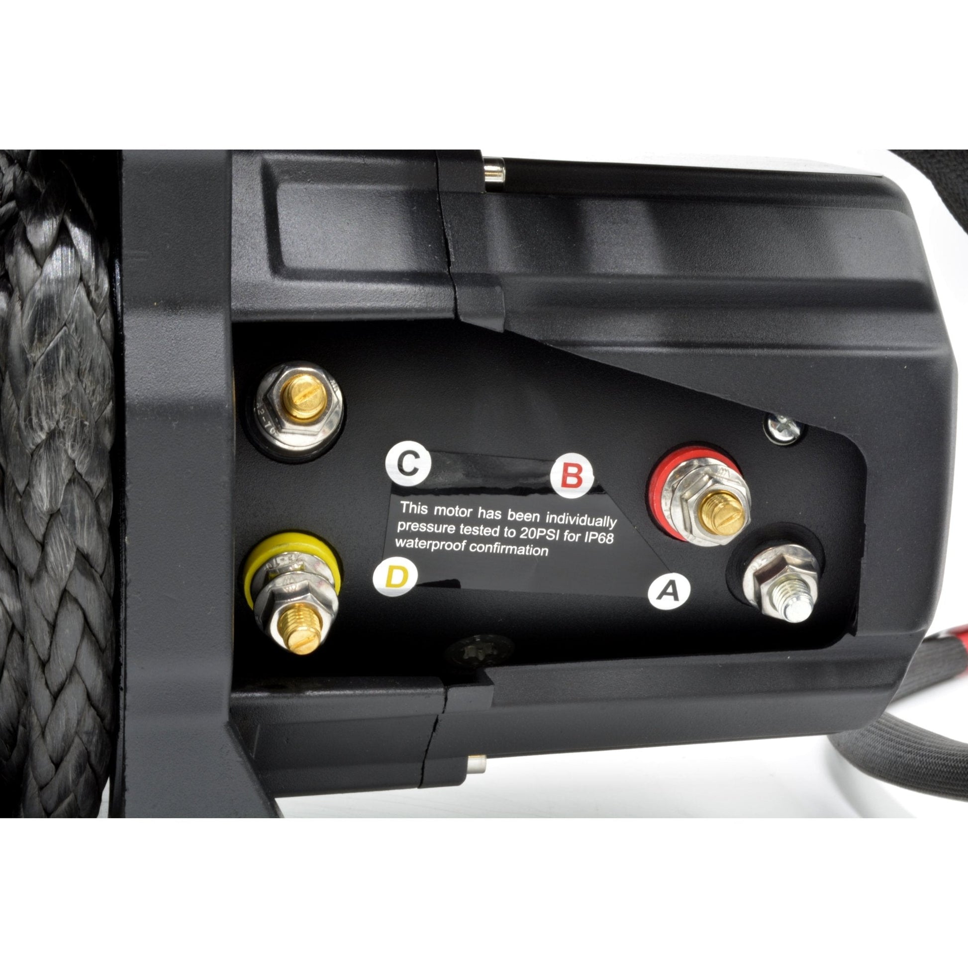 Carbon Offroad USA Carbon TANK winch housing with braided synthetic rope and mounting bolts on Tampa Home & Garden Store