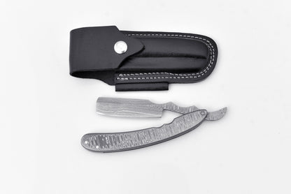 TD-041 Titan International K leather knife sheath with snap closure and white stitching on Tampa Home & Garden Store