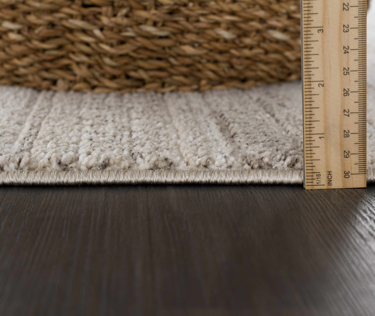Nate Beige Tribal High Pile Carpet rug by Boutique Rugs beige high-pile tribal design on Tampa Home & Garden Store