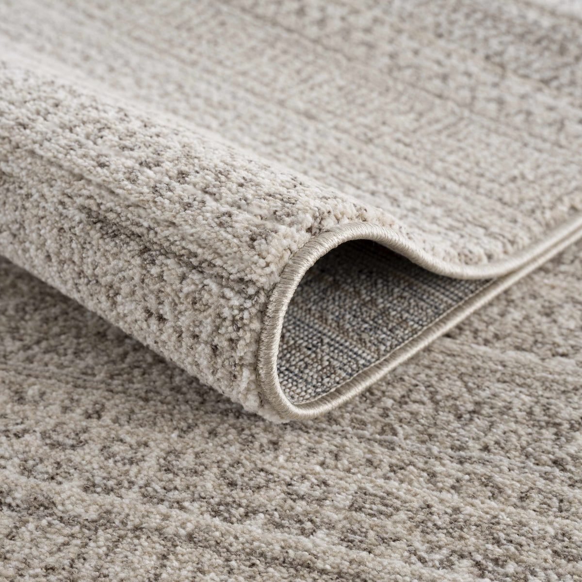 Nate Beige Tribal High Pile Carpet rug by Boutique Rugs, plush beige pile with bound edge on Tampa Home & Garden Store