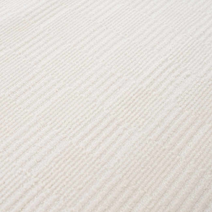 Kazuma Cream Checkered Washable Area Rug by Boutique Rugs, cream beige ribbed texture on Tampa Home & Garden Store