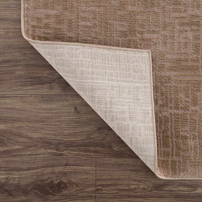 Leanna Light Brown Washable Area Rug, light brown color, easy-care fabric Boutique Rugs on Tampa Home & Garden Store