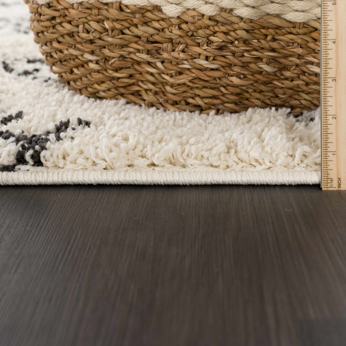 Boutique Rugs Emlenton Berber Shag with Tassels rug in natural beige braided jute texture on Tampa Home & Garden Store