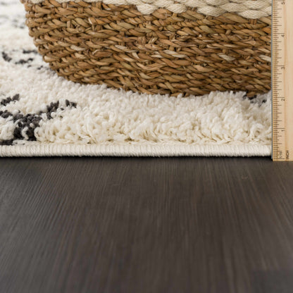 Boutique Rugs Emlenton Berber Shag with Tassels rug in natural beige braided jute texture on Tampa Home & Garden Store