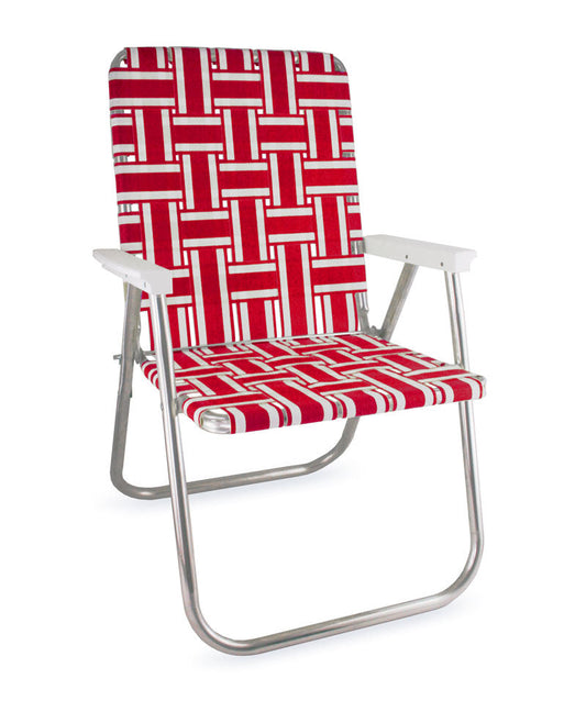 Red and White Stripe Classic Lawn Chair - Tampa Home & Garden Store