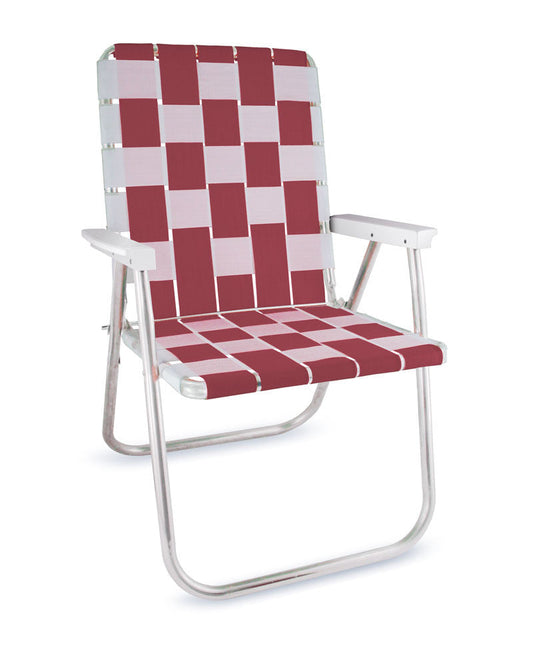 Burgundy & White Classic Chair - Tampa Home & Garden Store