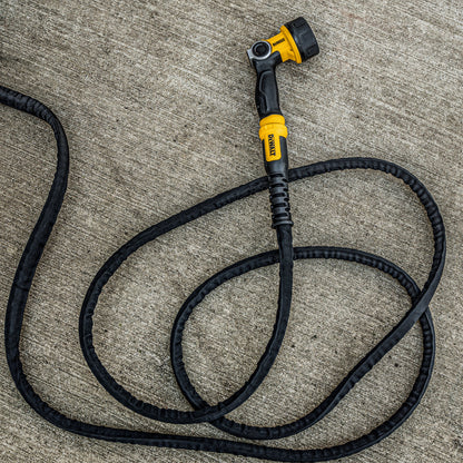 DEWALT Pattern Pro Thumb Control Turret Nozzle hose end, yellow and black on Tampa Home & Garden Store