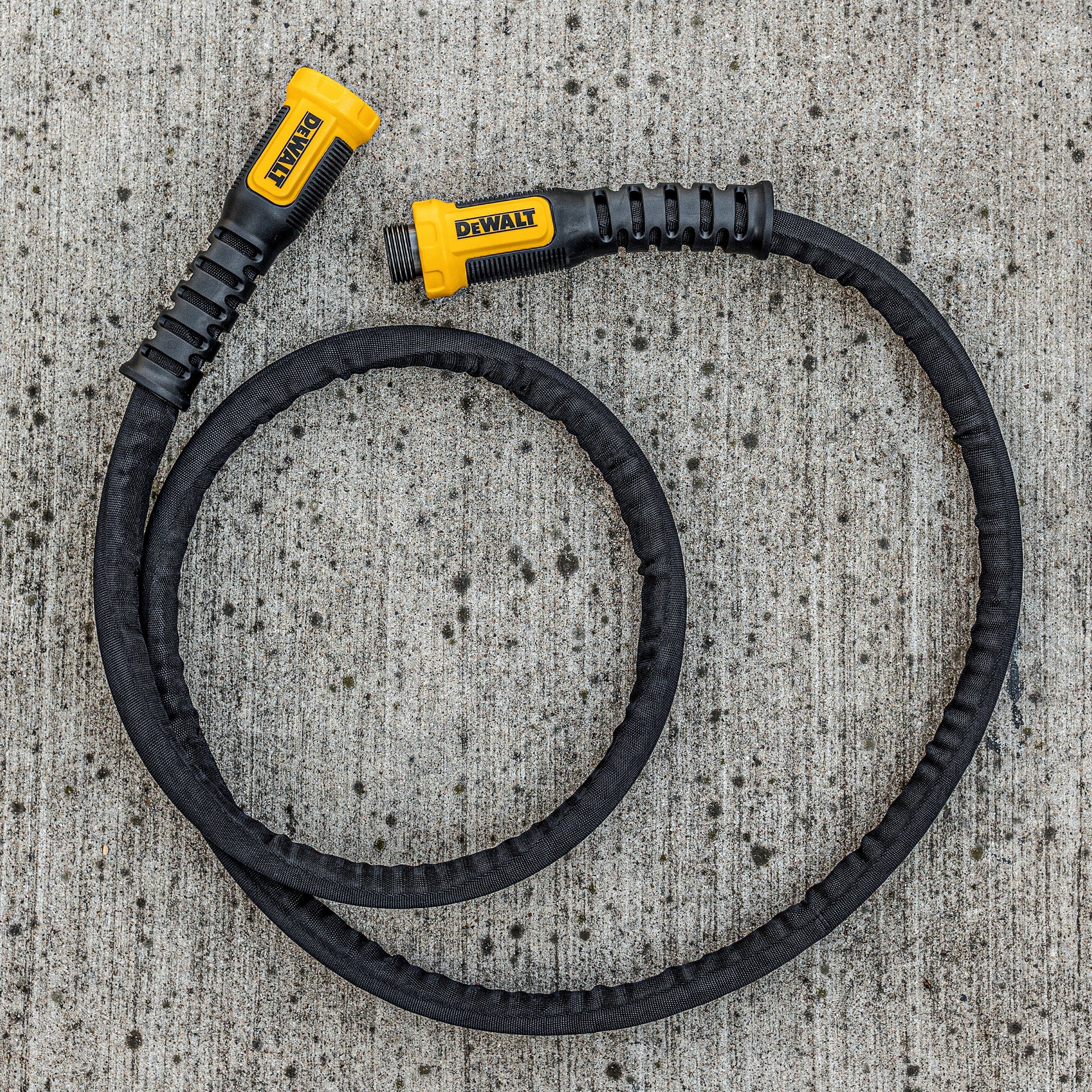 DEWALT fabric hose 6 ft 5/8 in with yellow garden hose on Tampa Home & Garden Store