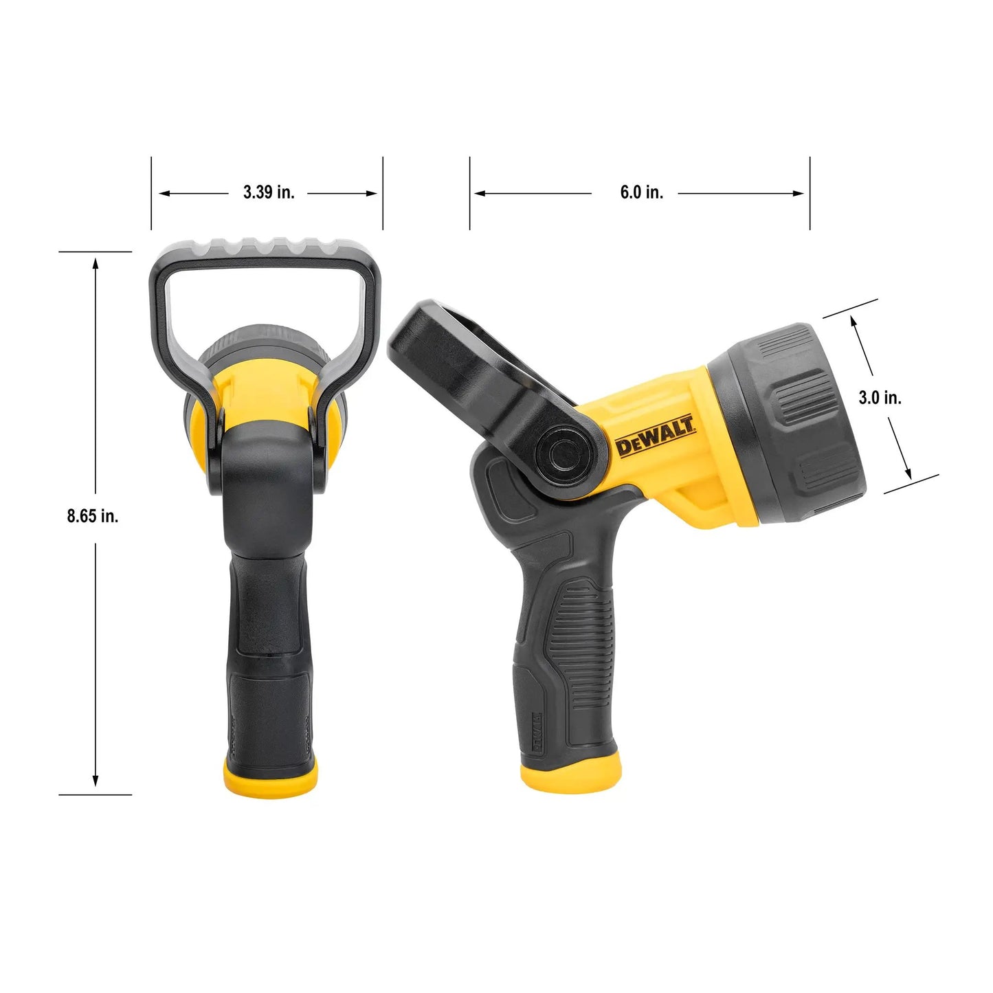 DEWALT heavy-duty hydro cannon handheld spray nozzle DXWN3287 in yellow and black on Tampa Home & Garden Store