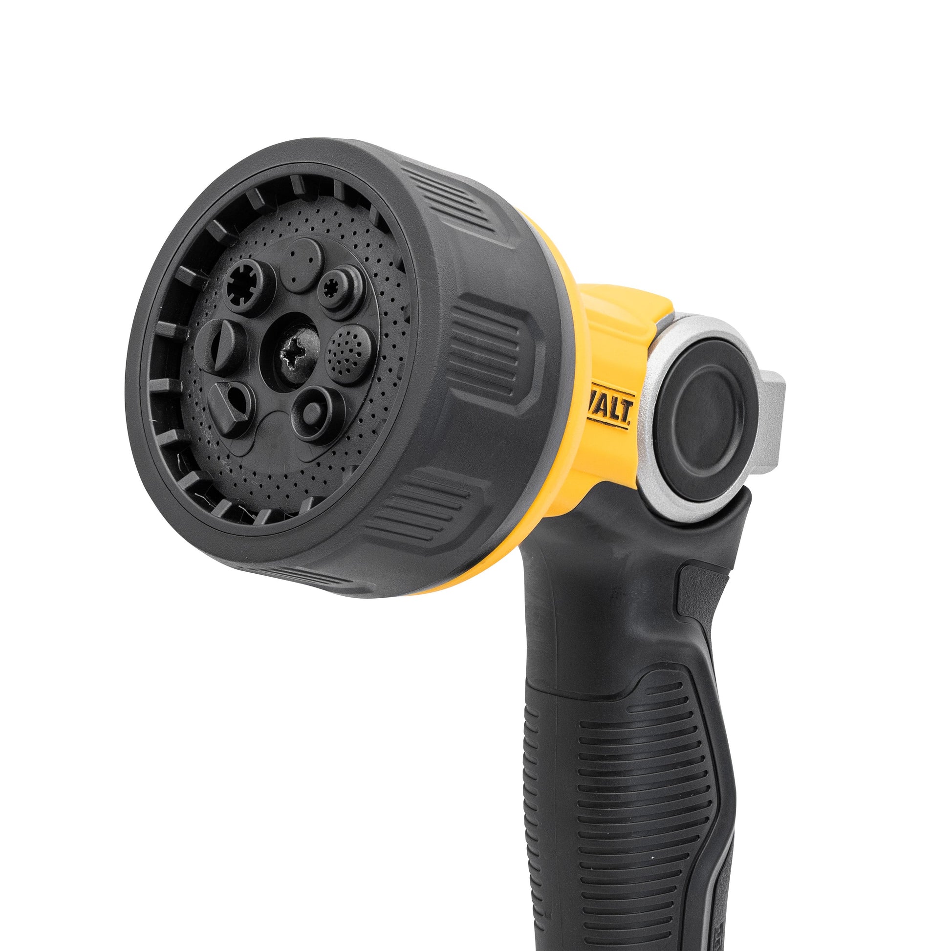 DEWALT Pattern Pro Thumb Control Turret Nozzle DXWN3288 for hose yellow/black plastic head on Tampa Home & Garden Store