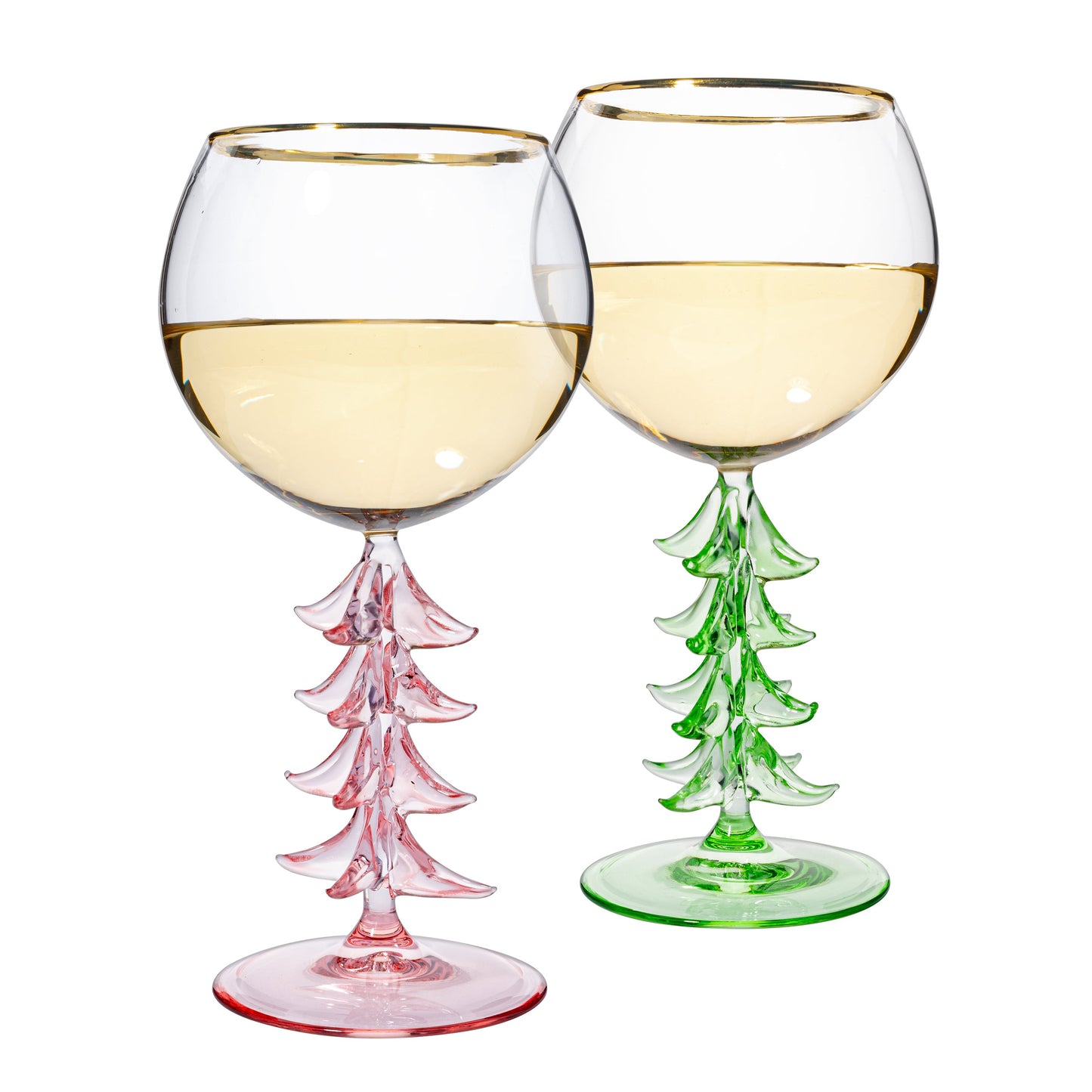 Natale Clear Stemmed Wine Glasses Set of 2
