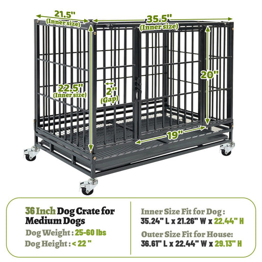 37" Stackable Heavy Duty Dog Kennel 371D04 - Tampa Home & Garden Store