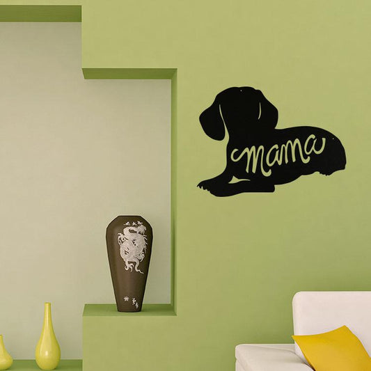 Dachshund Mama Silhouette - Metal Wall Art/Décor - Tampa Home & Garden Store