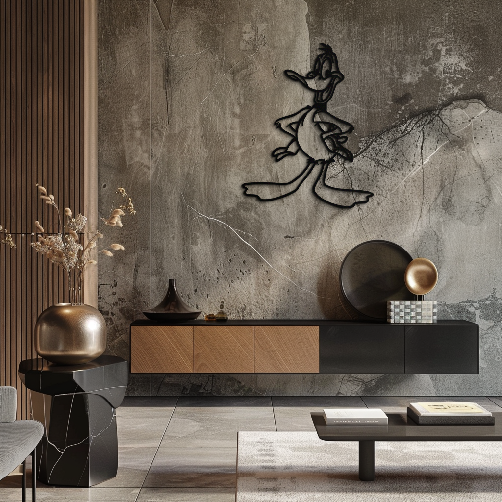 Daffy Duck Metal Wall Art – Classic Cartoon Character Silhouette for Fans- KAF663 - Tampa Home & Garden Store