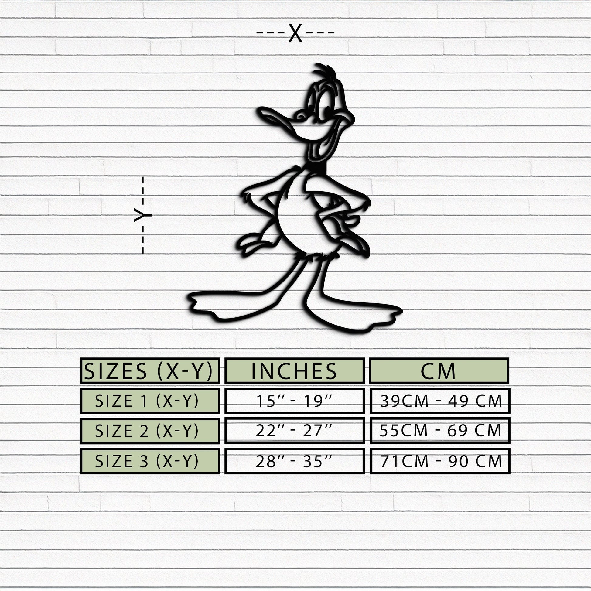 Daffy Duck Metal Wall Art – Classic Cartoon Character Silhouette for Fans- KAF663 - Tampa Home & Garden Store
