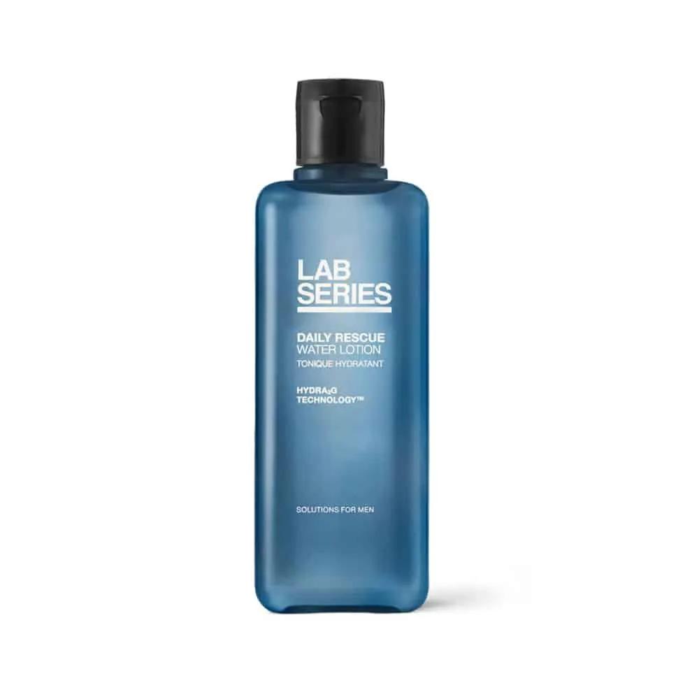 Lab Series Daily Rescue Water Lotion for men in a blue bottle with a black cap on Tampa Home & Garden Store