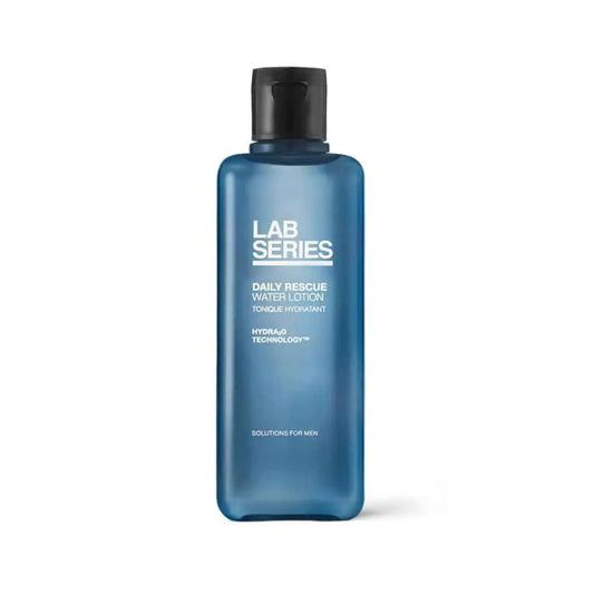 Lab Series Daily Rescue Water Lotion for men in a blue bottle with a black cap on Tampa Home & Garden Store