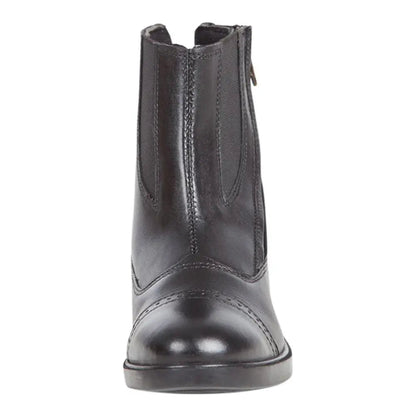 Daisy Clipper Children's Side Zipper Premium Leather Paddock Boots Horse Riding Boots, Black - Tampa Home & Garden Store