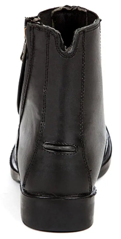 Daisy Clipper Children's Side Zipper Premium Leather Paddock Boots Horse Riding Boots, Black - Tampa Home & Garden Store