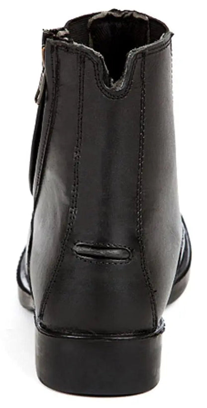 Daisy Clipper Children's Side Zipper Premium Leather Paddock Boots Horse Riding Boots, Black - Tampa Home & Garden Store