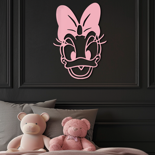 Daisy Duck Silhouette Metal Wall Art – Cartoon Character Design - KAFGP063 - Tampa Home & Garden Store