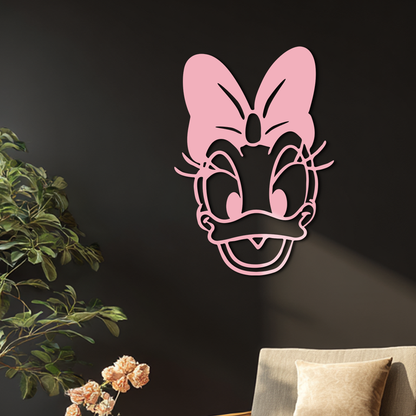 Daisy Duck Silhouette Metal Wall Art – Cartoon Character Design - KAFGP063 - Tampa Home & Garden Store