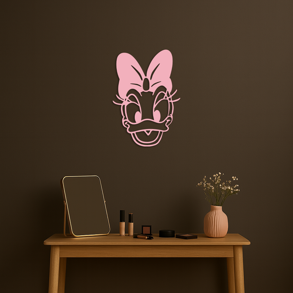 Daisy Duck Silhouette Metal Wall Art – Cartoon Character Design - KAFGP063 - Tampa Home & Garden Store