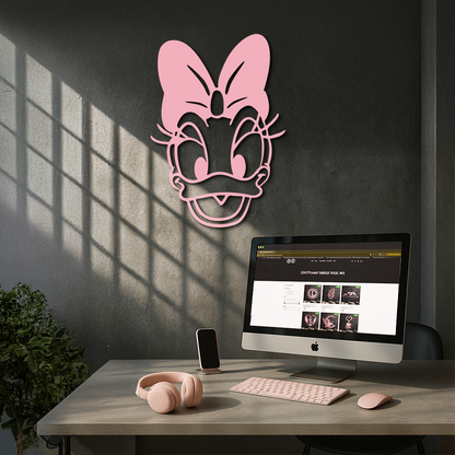 Daisy Duck Silhouette Metal Wall Art – Cartoon Character Design - KAFGP063 - Tampa Home & Garden Store