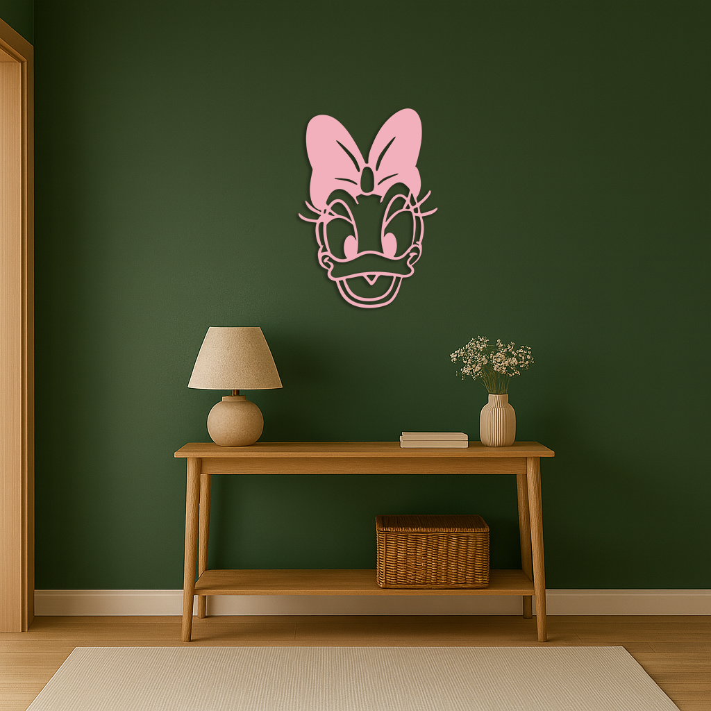 Daisy Duck Silhouette Metal Wall Art – Cartoon Character Design - KAFGP063 - Tampa Home & Garden Store