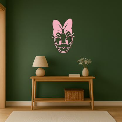 Daisy Duck Silhouette Metal Wall Art – Cartoon Character Design - KAFGP063 - Tampa Home & Garden Store