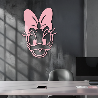Daisy Duck Silhouette Metal Wall Art – Cartoon Character Design - KAFGP063 - Tampa Home & Garden Store