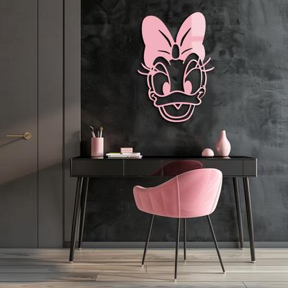Daisy Duck Silhouette Metal Wall Art – Cartoon Character Design - KAFGP063 - Tampa Home & Garden Store