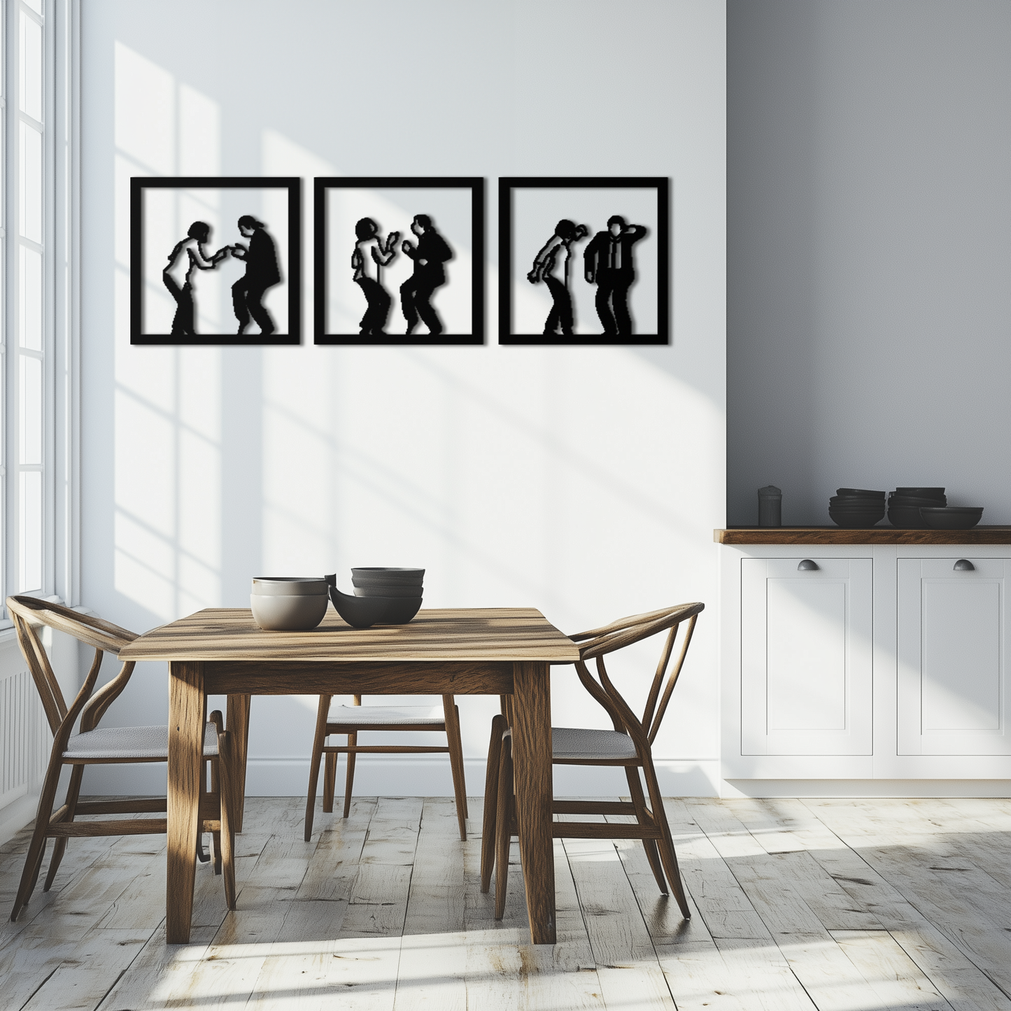Dancing Silhouettes Metal Wall Art - Modern Minimalist Couple Wall Decor - KAF157 - Tampa Home & Garden Store