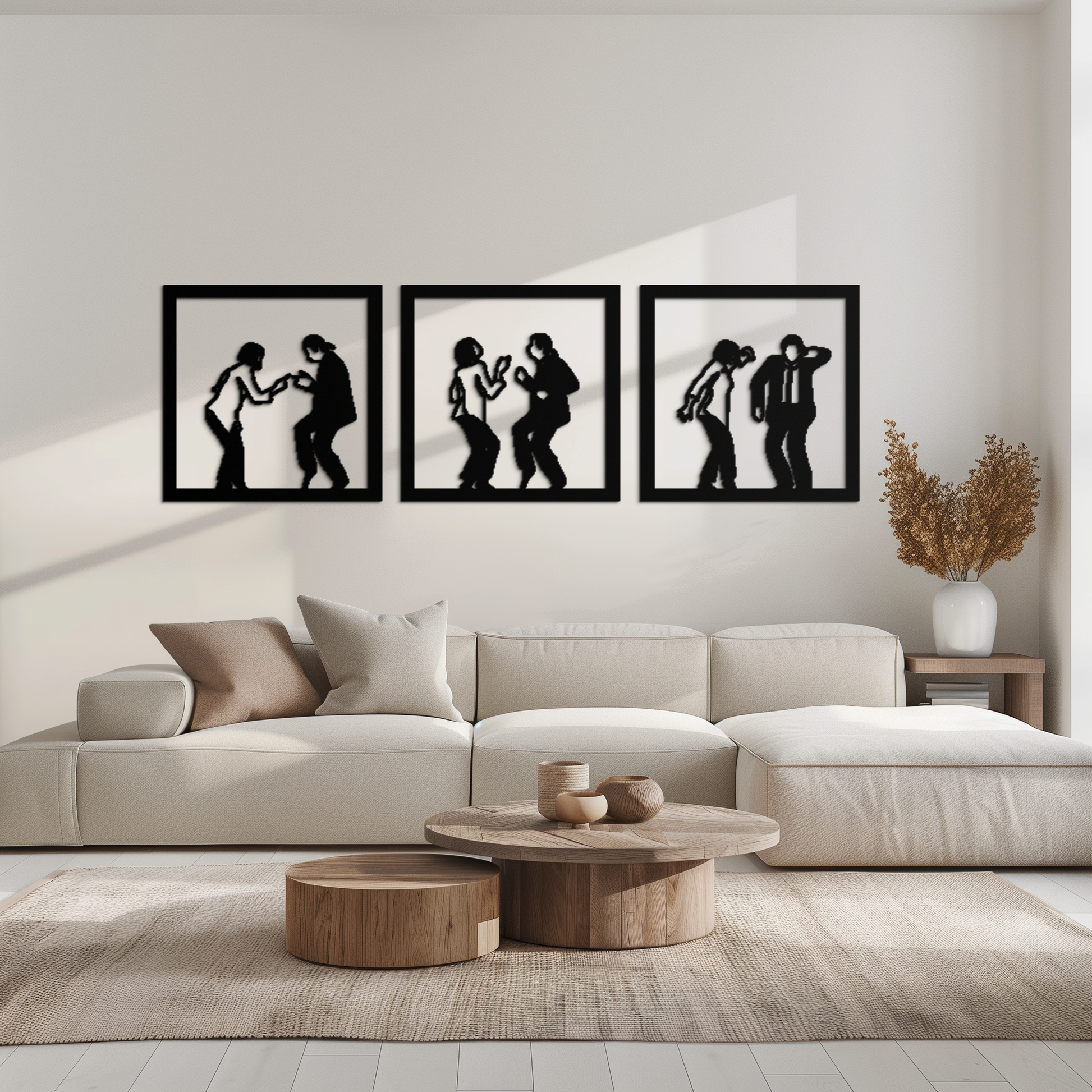 Dancing Silhouettes Metal Wall Art - Modern Minimalist Couple Wall Decor - KAF157 - Tampa Home & Garden Store