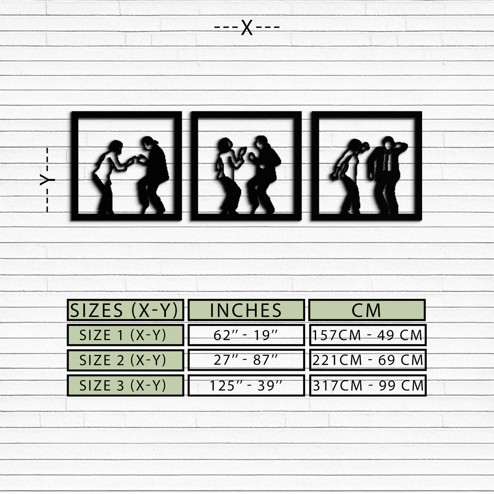 Dancing Silhouettes Metal Wall Art - Modern Minimalist Couple Wall Decor - KAF157 - Tampa Home & Garden Store