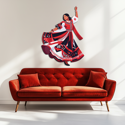 Dancing Woman Metal Wall Art – Bold & Cultural Decor-KAFUVM031 - Tampa Home & Garden Store