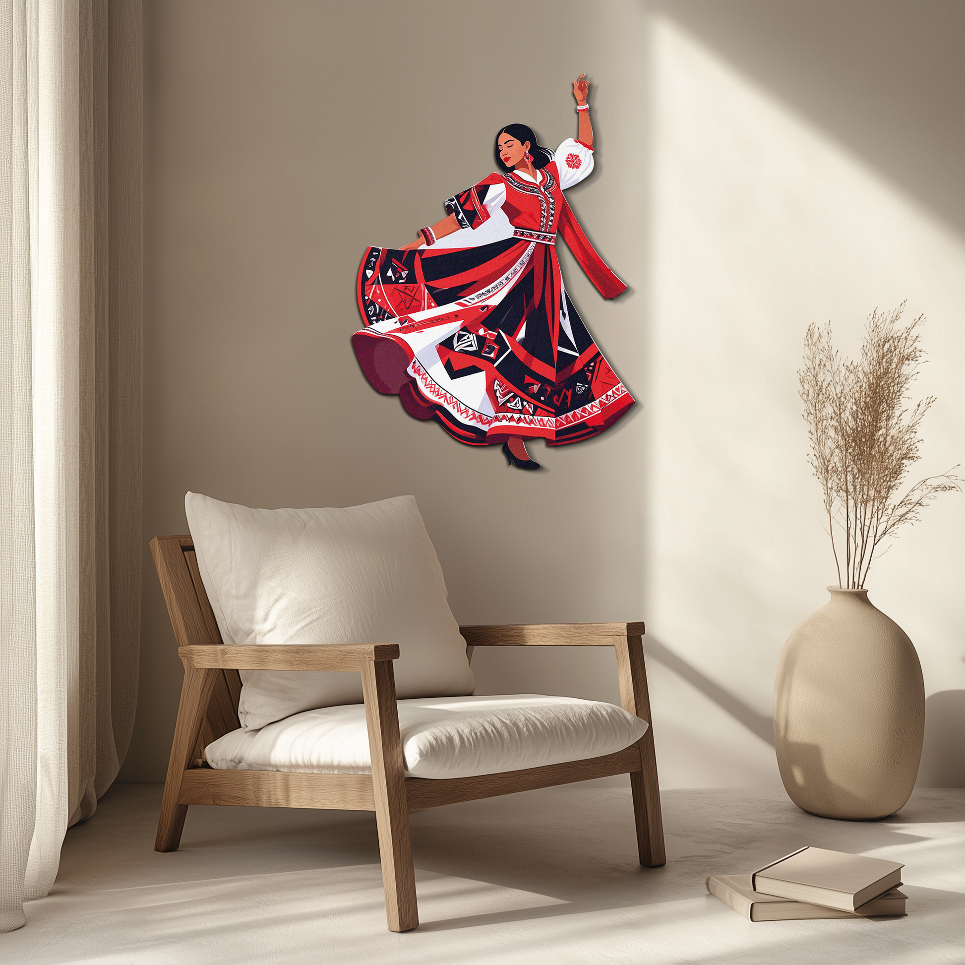 Dancing Woman Metal Wall Art – Bold & Cultural Decor-KAFUVM031 - Tampa Home & Garden Store
