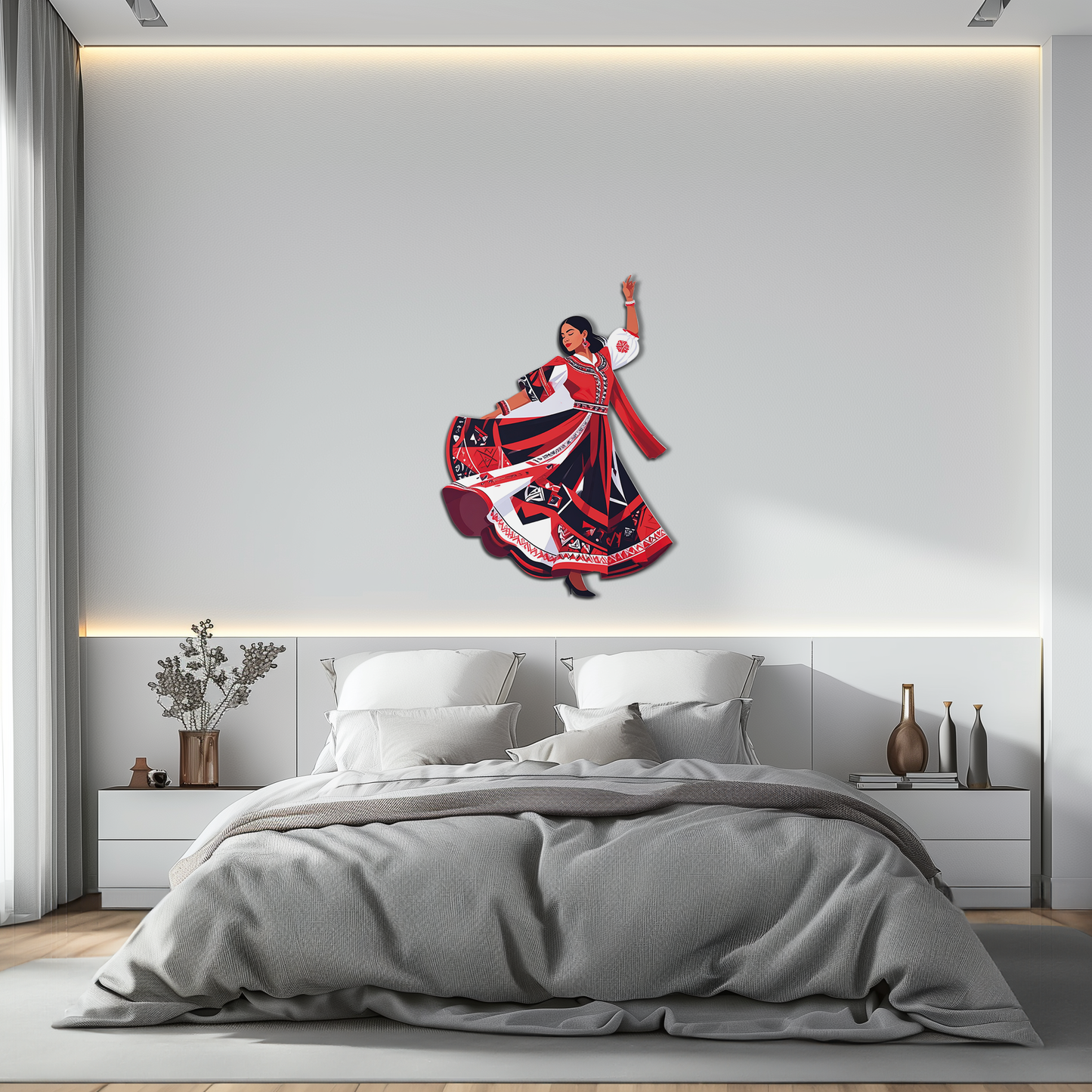 Dancing Woman Metal Wall Art – Bold & Cultural Decor-KAFUVM031 - Tampa Home & Garden Store