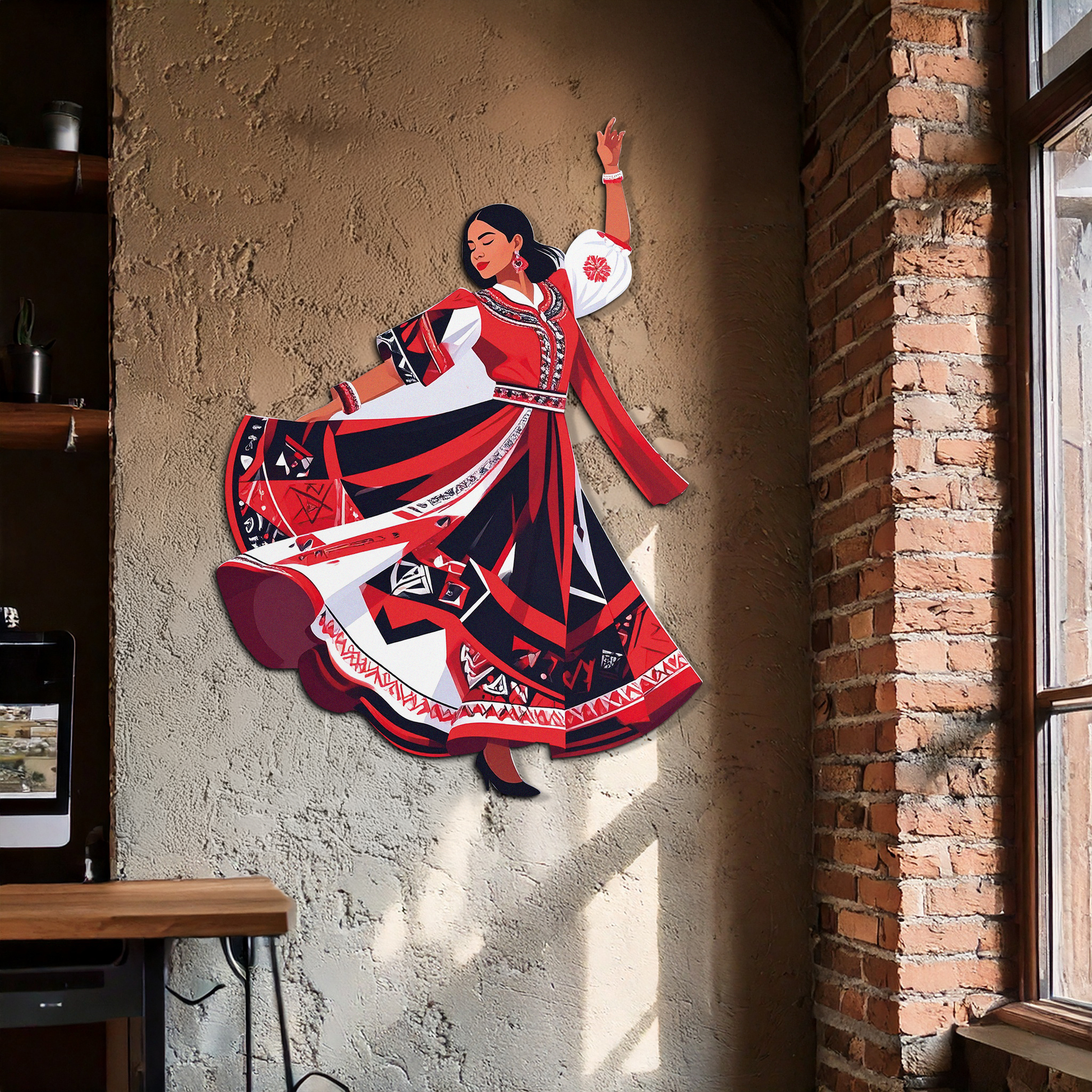 Dancing Woman Metal Wall Art – Bold & Cultural Decor-KAFUVM031 - Tampa Home & Garden Store