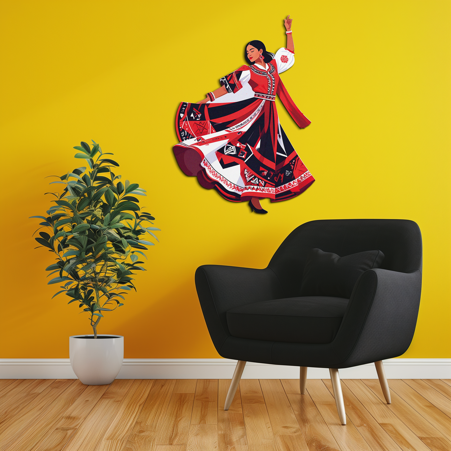 Dancing Woman Metal Wall Art – Bold & Cultural Decor-KAFUVM031 - Tampa Home & Garden Store
