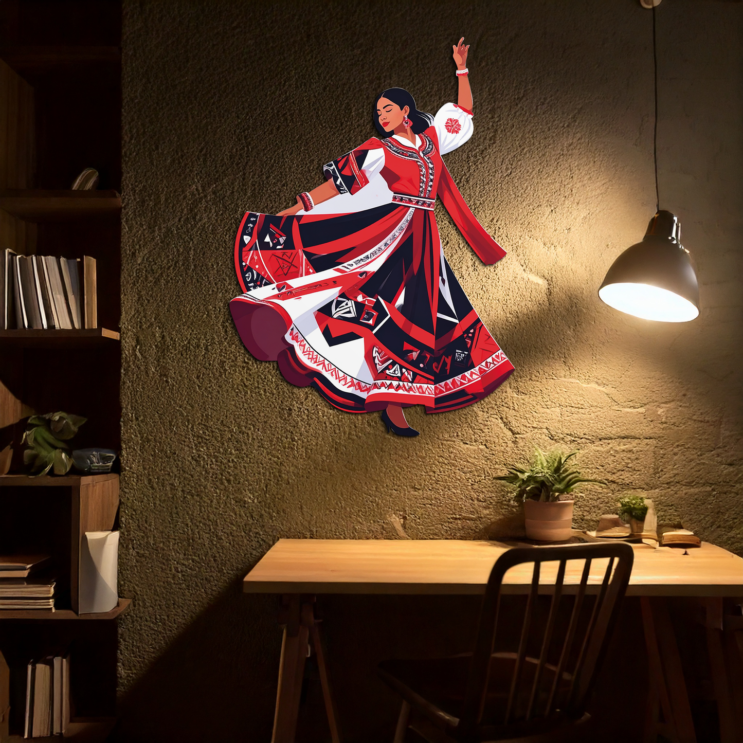 Dancing Woman Metal Wall Art – Bold & Cultural Decor-KAFUVM031 - Tampa Home & Garden Store