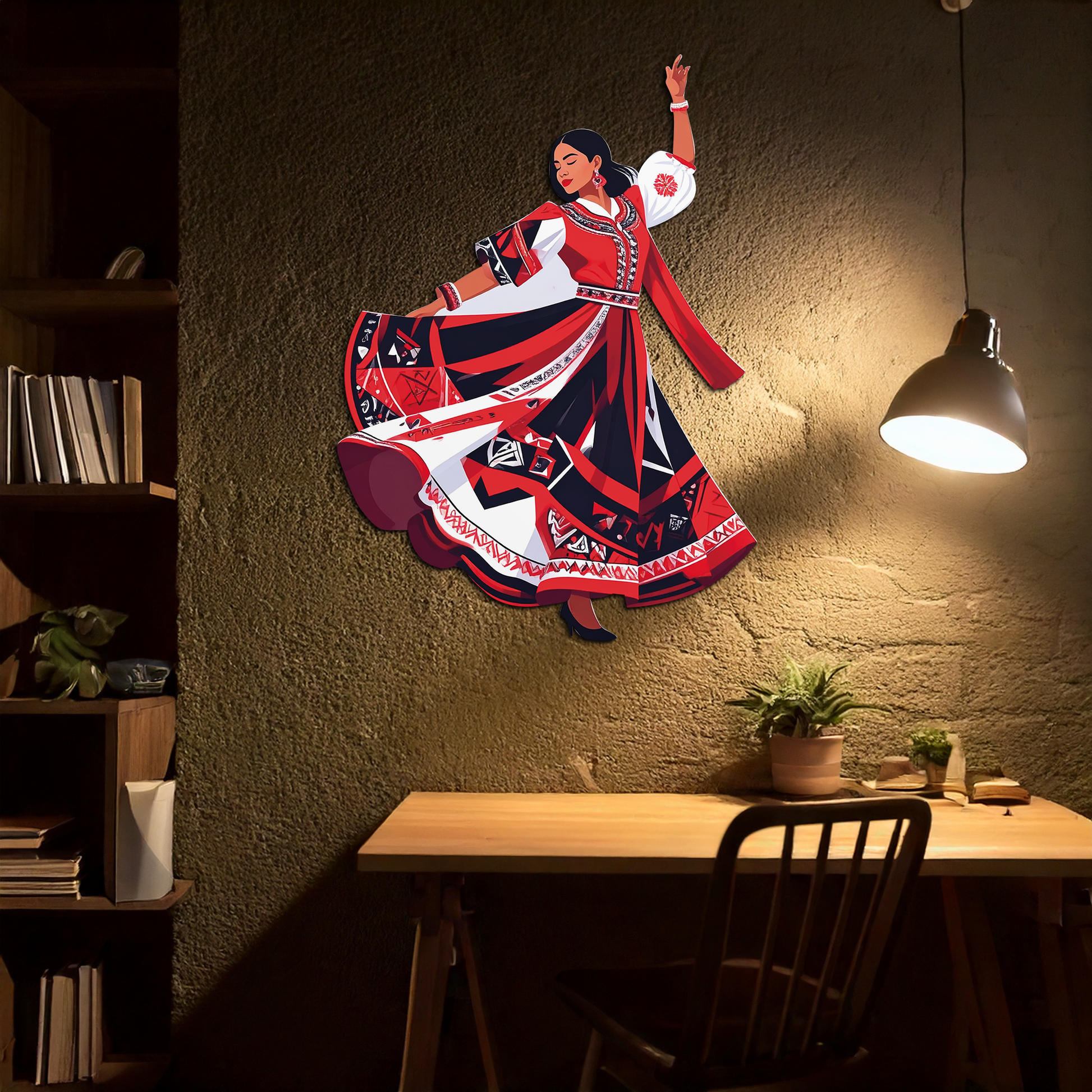 Dancing Woman Metal Wall Art – Bold & Cultural Decor-KAFUVM031 - Tampa Home & Garden Store