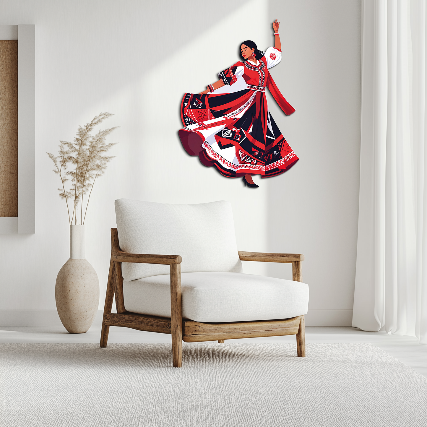 Dancing Woman Metal Wall Art – Bold & Cultural Decor-KAFUVM031 - Tampa Home & Garden Store
