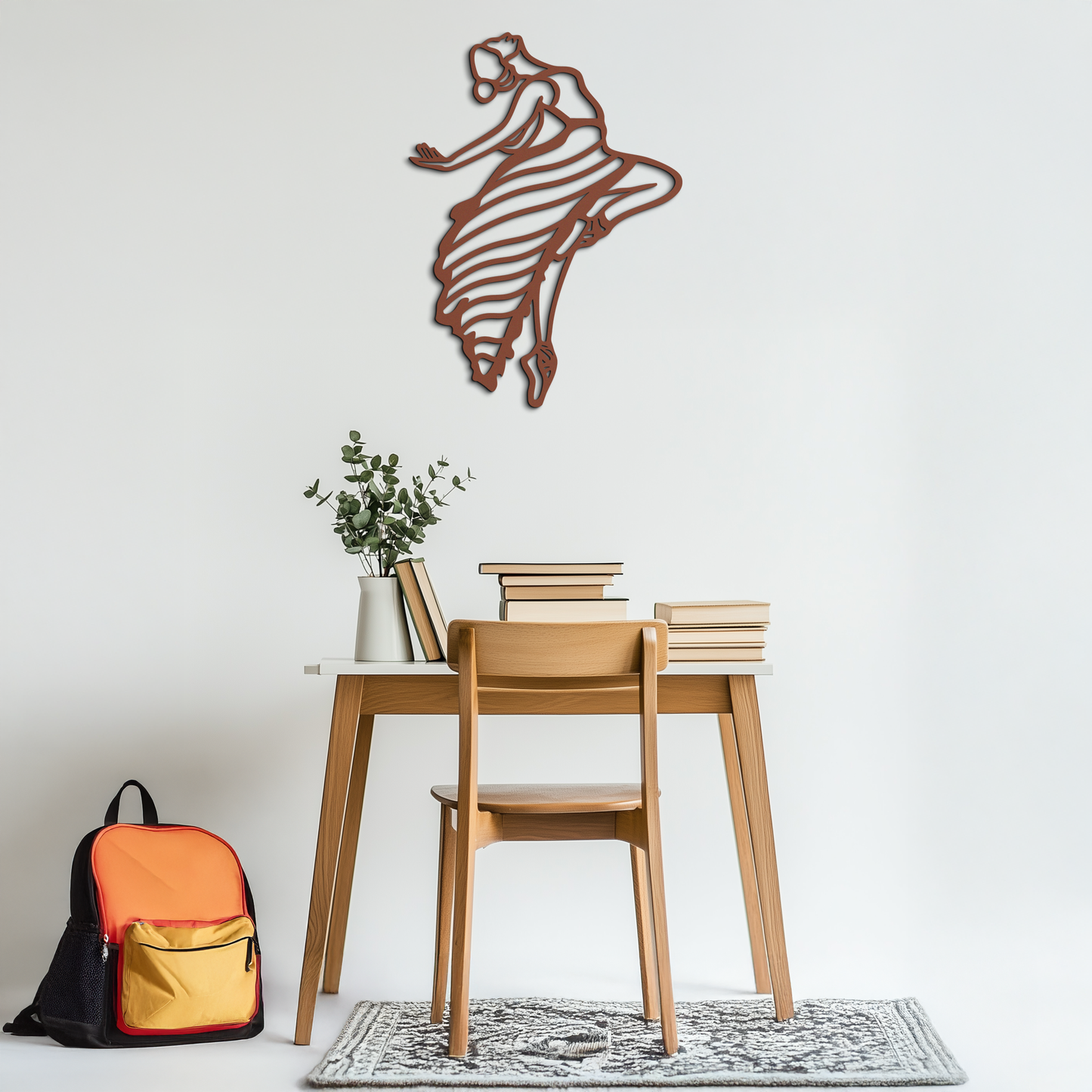 Dancing Woman Metal Wall Art – Graceful Silhouette Décor for Artistic Spaces- KAF648 - Tampa Home & Garden Store