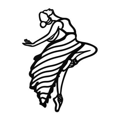 Dancing Woman Metal Wall Art – Graceful Silhouette Décor for Artistic Spaces- KAF648 - Tampa Home & Garden Store