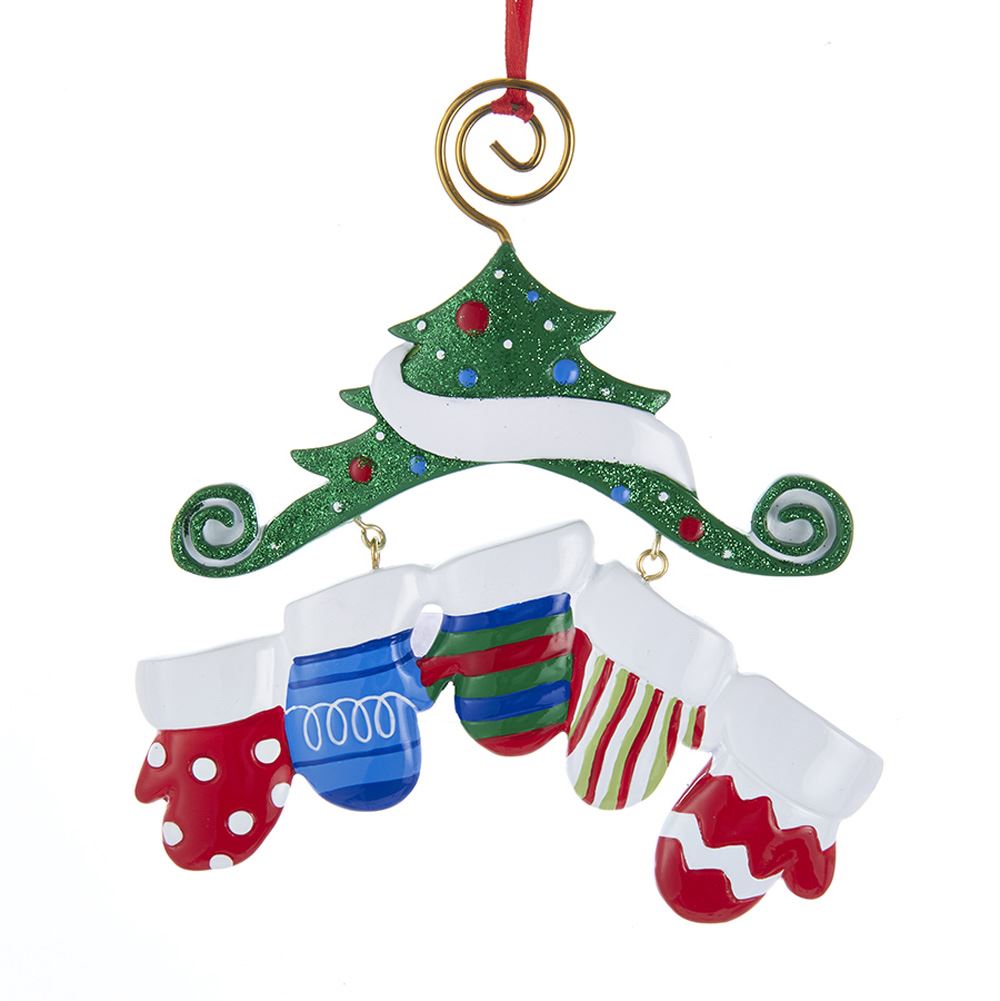 Dangling Mittens Family Ornament- Family of 2 - Tampa Home & Garden Store