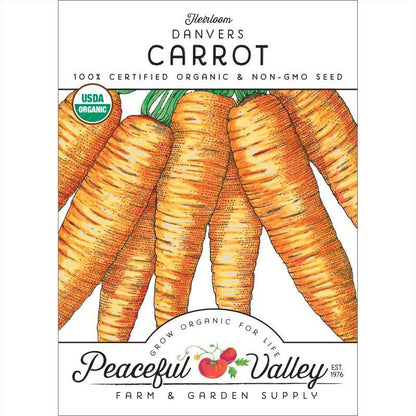 Danvers Carrot Seeds (Organic) - Tampa Home & Garden Store